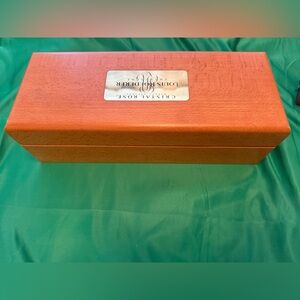 Cristal Louis Roederer Wooden 1995 rare Box with Silver Plaque